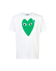 Comme Des Garcons T-Shirt Big Heart Green-White