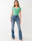 True Religion JEANS JOEY MID RISE FLARE BLUE