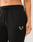True Religion True Mid Rise Jogger Jet Black
