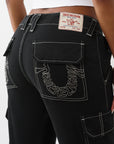 True Religion Bottoms Hs Cargo Emb Sn Jet Black