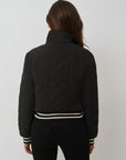 True Religion Hs Quilted Zip Up Jacket Jet Black
