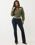 True Religion Hs Quilted Zip Up Jacket Kalamata
