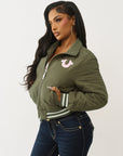 True Religion Hs Quilted Zip Up Jacket Kalamata