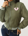 True Religion Hs Quilted Zip Up Jacket Kalamata