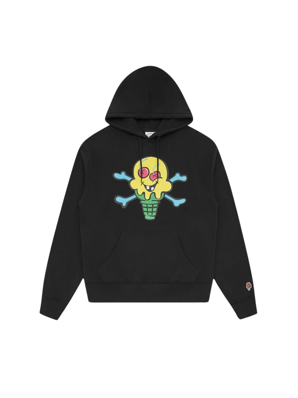 Ice-Cream Hoodie Cones & Bones Popover Black