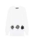 Comme Des Garcons Sweater Bottom Print White