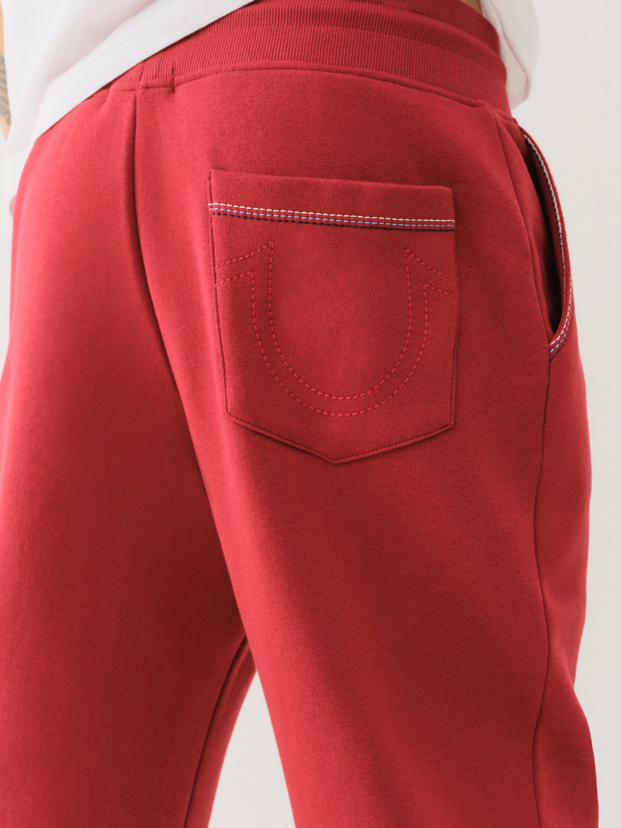 True Religion Embossed Jogger Red Dahlia