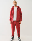 True Religion Embossed Jogger Red Dahlia