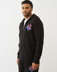 TRUE RELIGION JACKET PATCH EMB JET BLACK