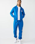 True Religion Hoodie Diagonal Zip Imperial Blue