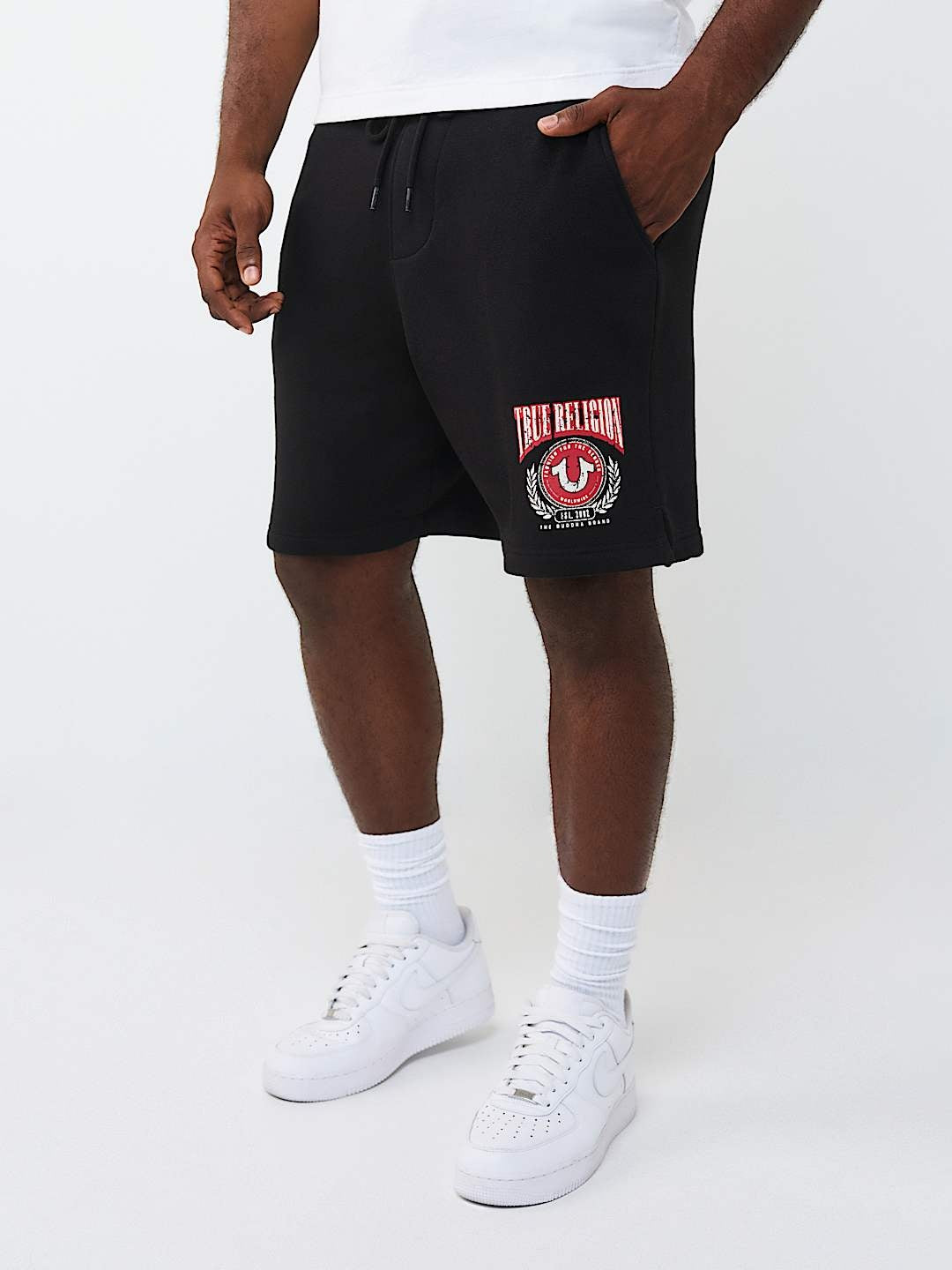 True Religion Shorts College Hs Jet Black