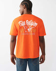 True Religion T-Shirt Glitter Puff Tr Red/Orange