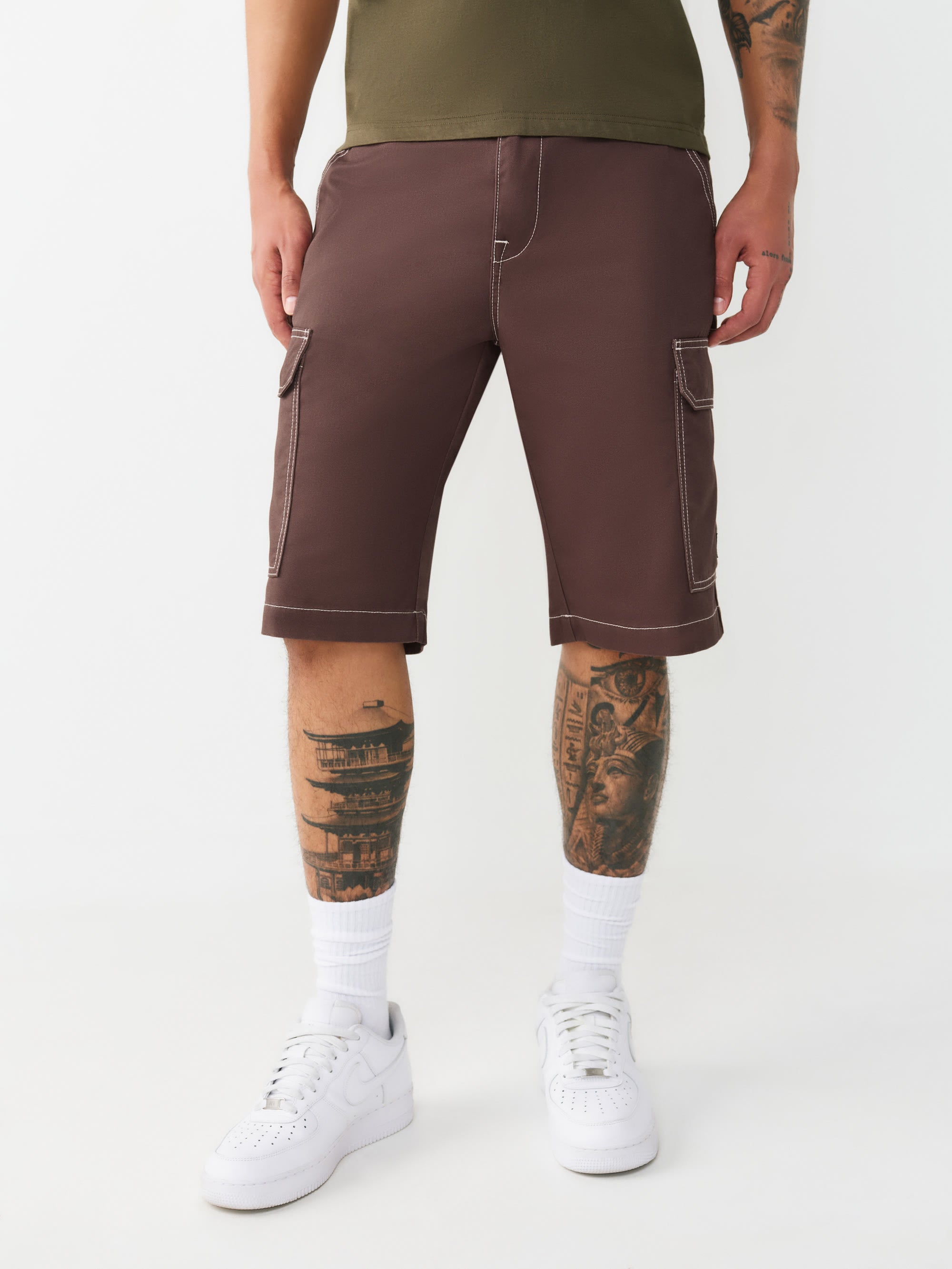 True Religion Shortss Utility Cargo Shorts Brown