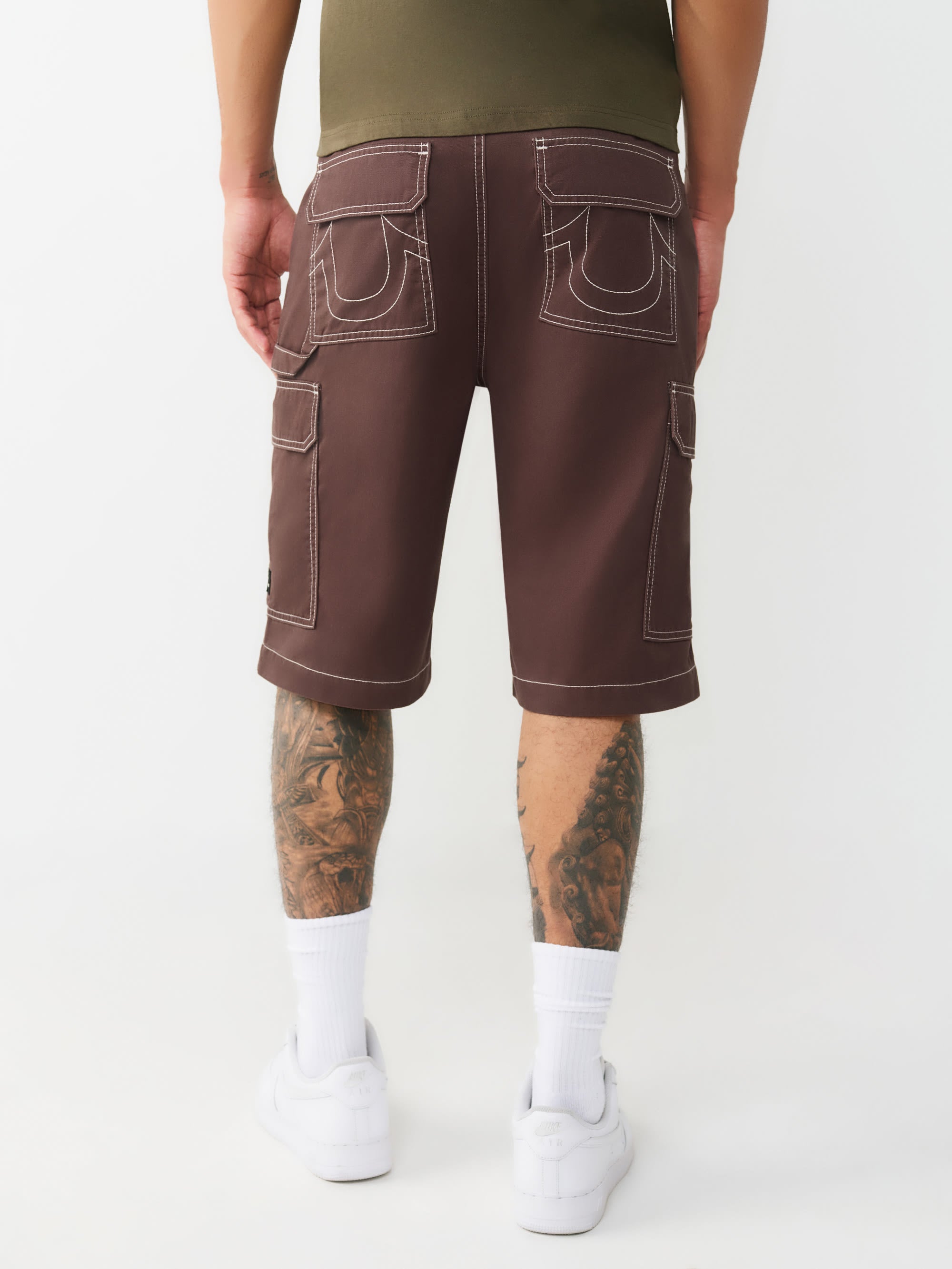 True Religion Shortss Utility Cargo Shorts Brown