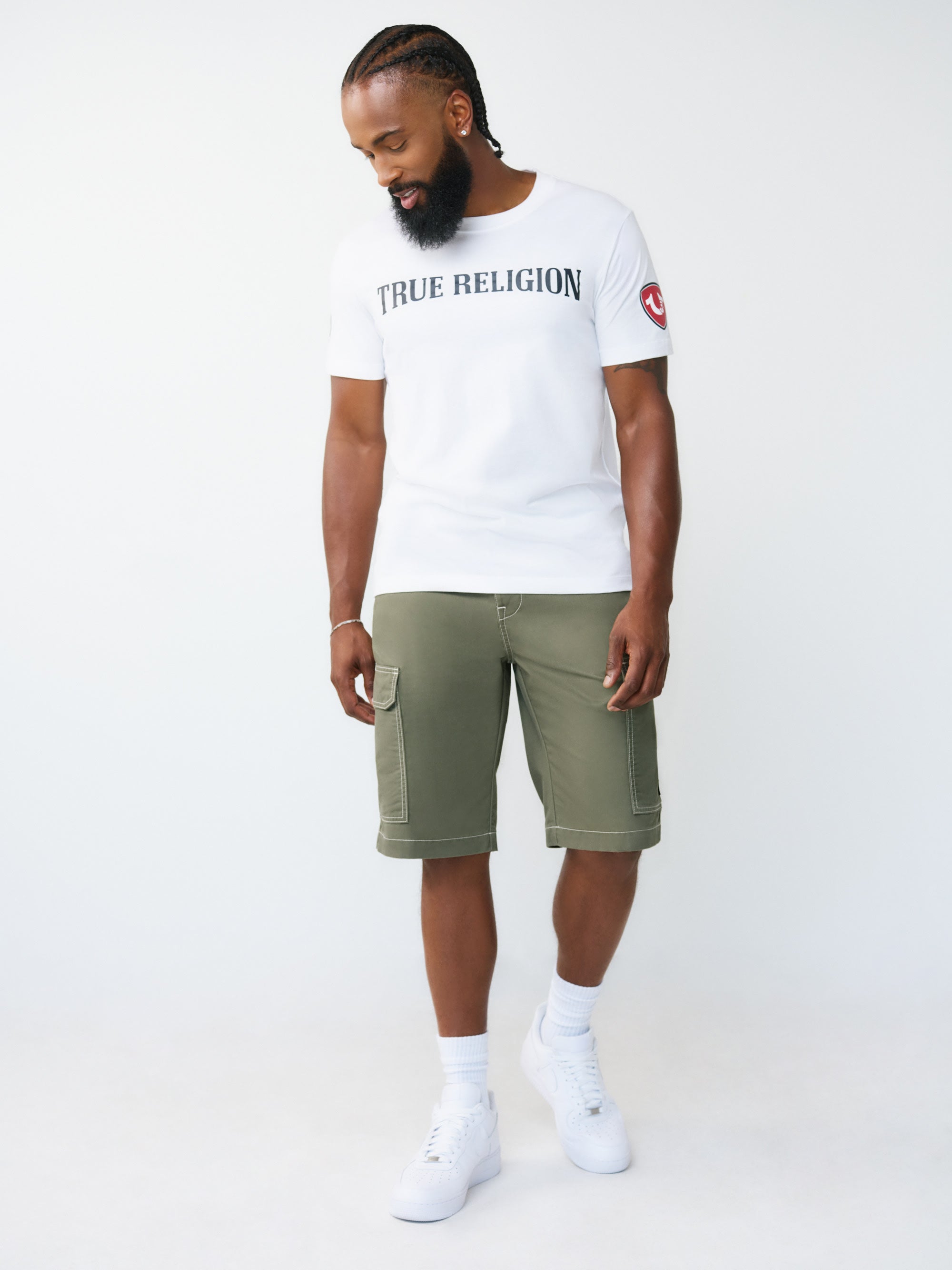 True Religion Shortss Utility Cargo Shorts Olive