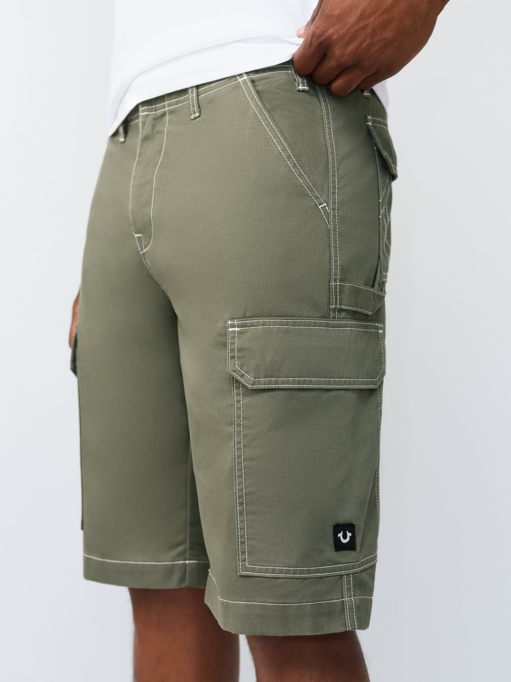 True Religion Shortss Utility Cargo Shorts Olive