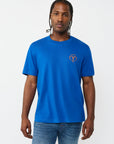 True Religion T-Shirt Abstract Denim Blue