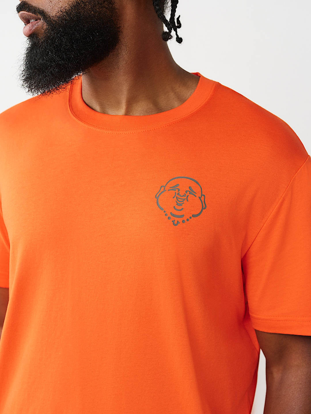 True Religion T-Shirt Applique Multi Red/Orange