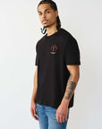 True Religion T-Shirt Elongated Tr Silicone Jet Black