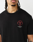 True Religion T-Shirt Elongated Tr Silicone Jet Black