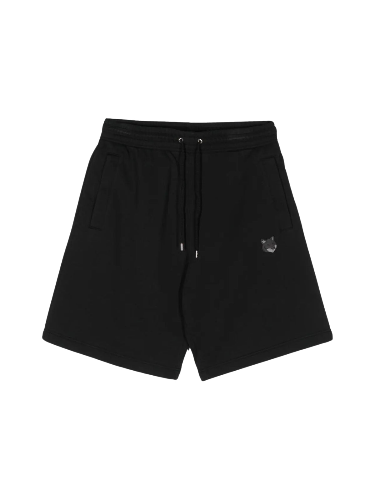 Maison Kitsune Shorts Oversize Bold Fox Head Patch Black