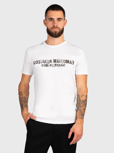 Costume National Crew Bold Logo White