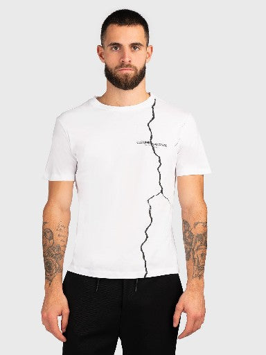 Costume National Crew Accent Print White