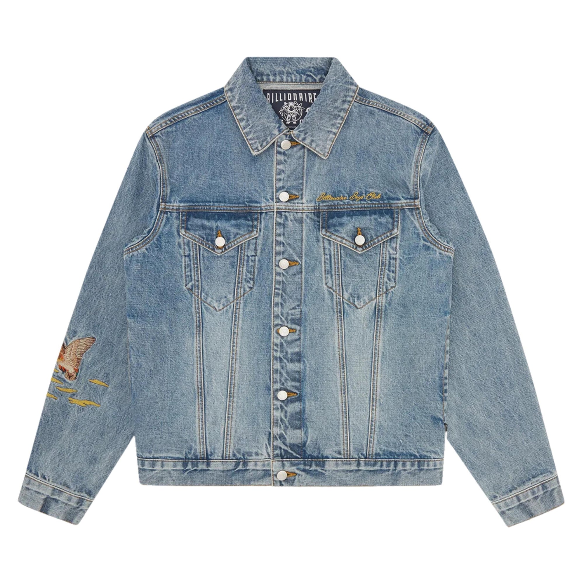 Billionaire Boys Club Jacket Duck Embroidered Heavy Wash Blue