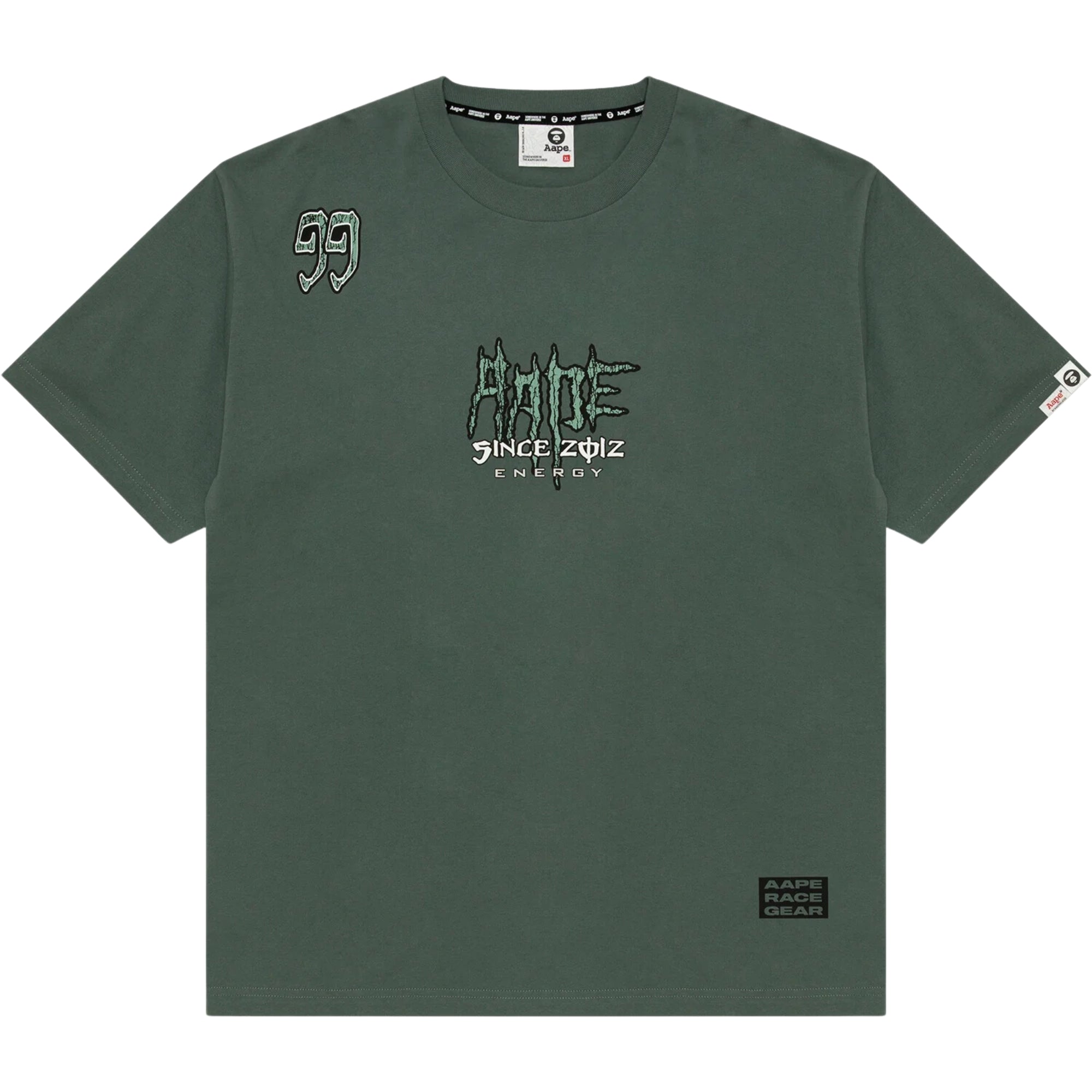 Aape T-Shirt Energy Logo Green