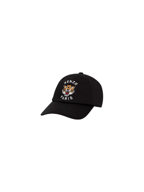 Kenzo Cap Embroidered Tiger Logo Black