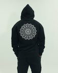Capone Sweater Hooded Embroidered Back Print Black
