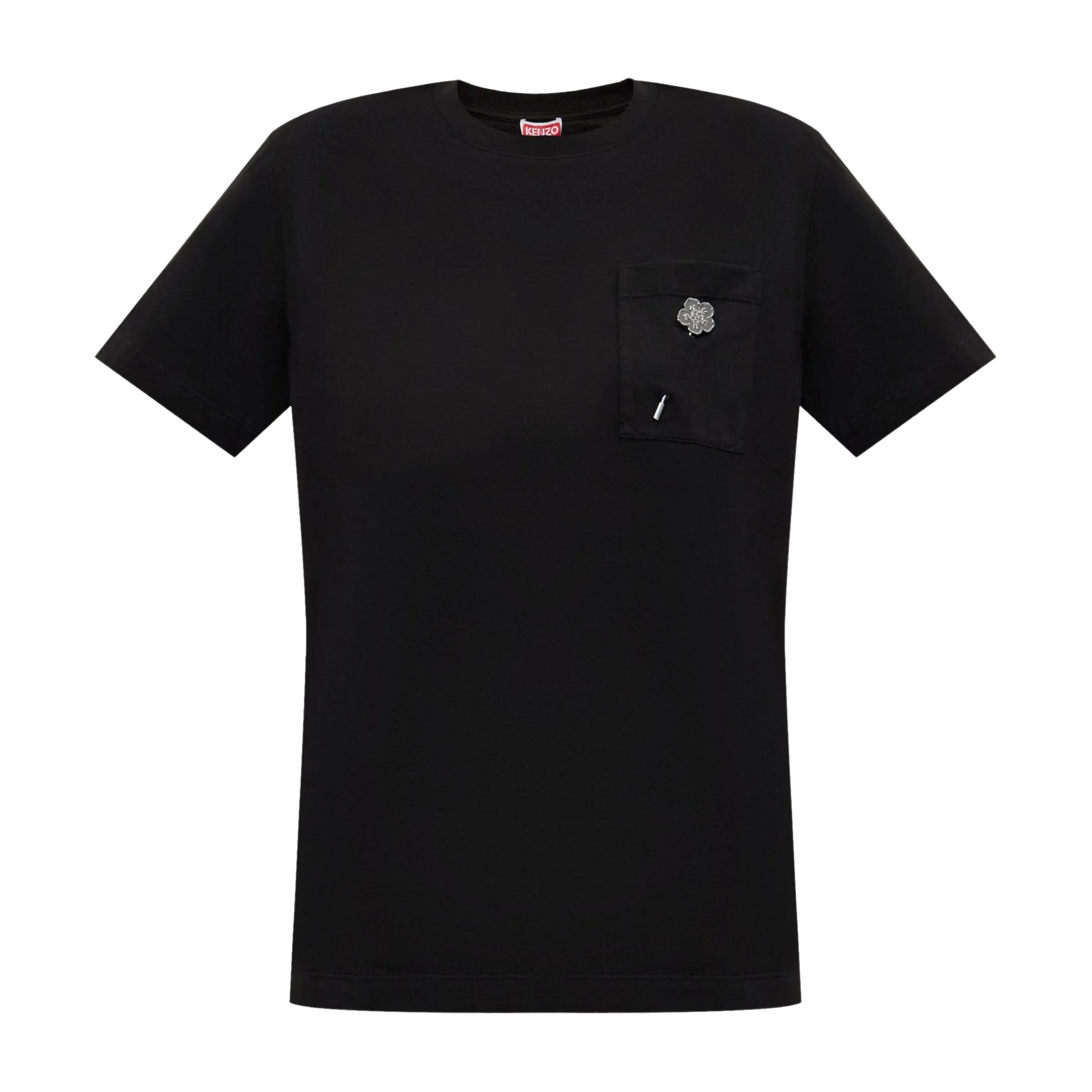 トップス 26ss EMBROIDERY T-SHIRT(BLACK) 1 Kenzo T-Shirt Ladies Boke Flower On Pocket Black – AL Capone Premium