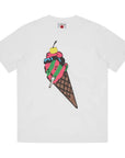 Ice-Cream T-Shirt Cone Man White