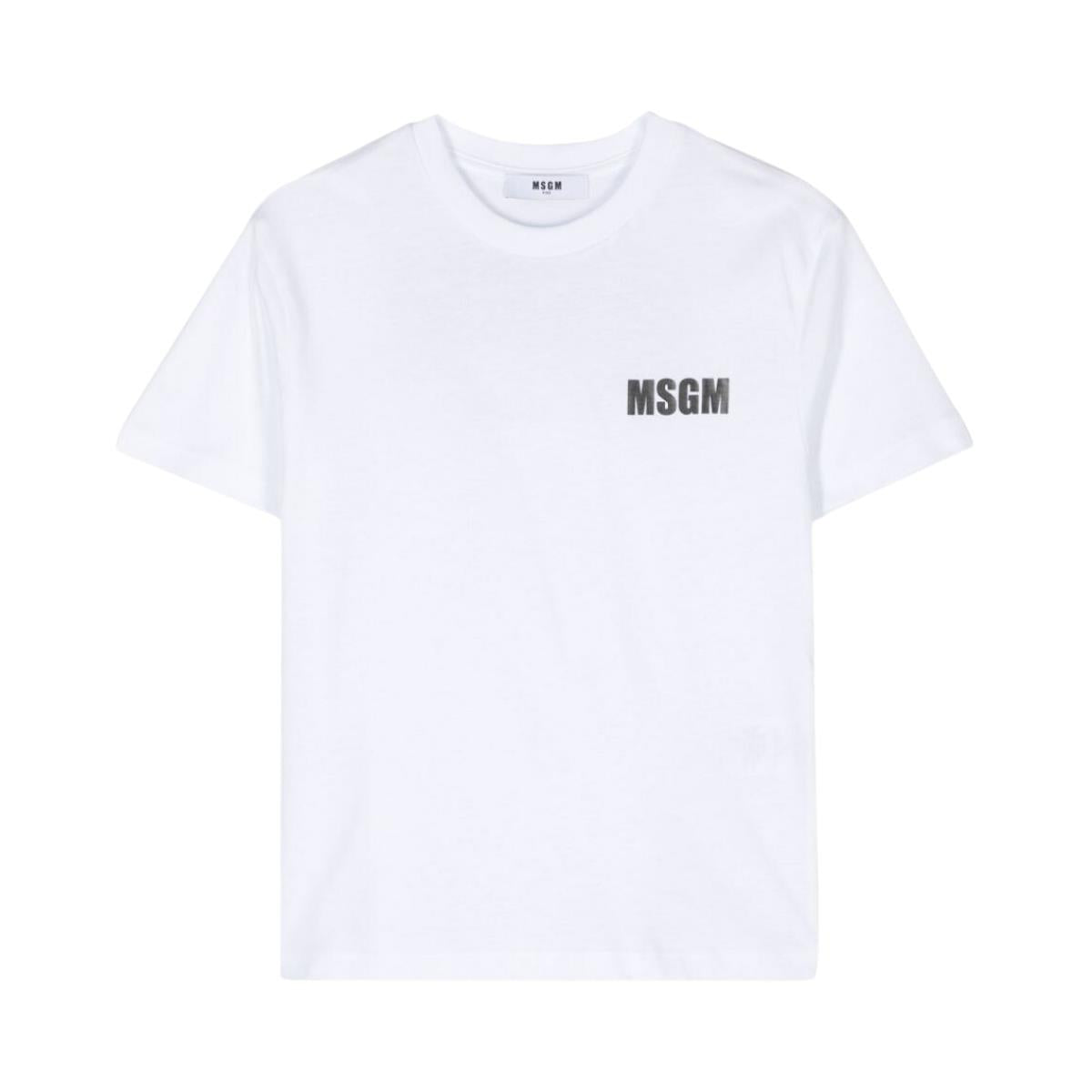 Msgm T-Shirt Side Logo White