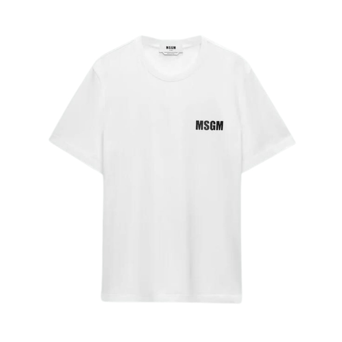 Msgm T-Shirt Side Italics White
