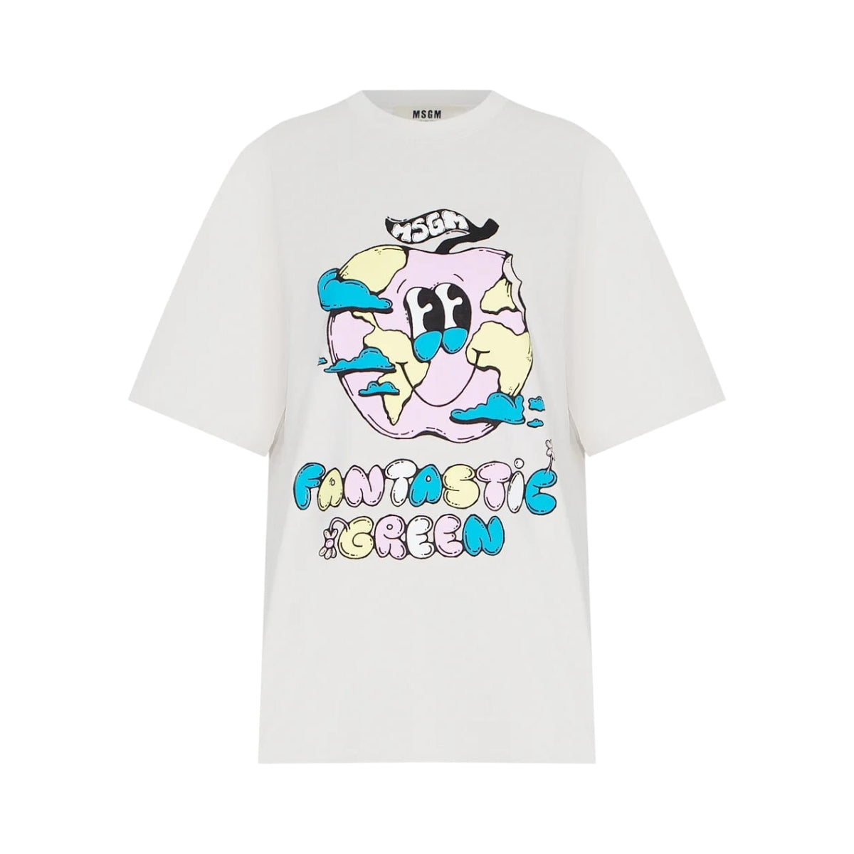 MSGM T-Shirt Earth White