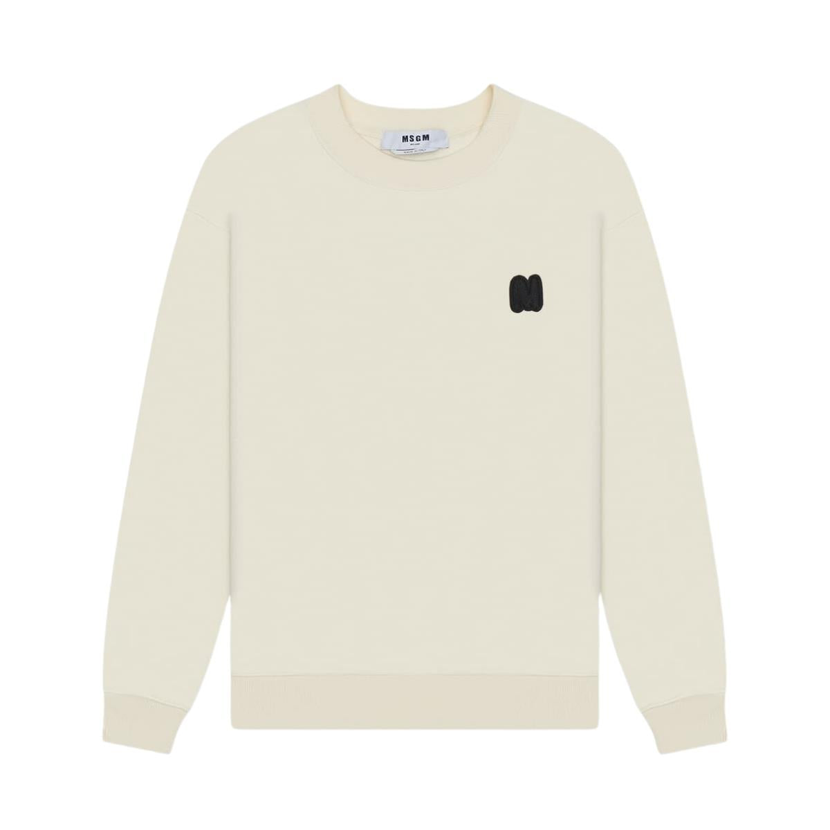 Msgm Sweater Side M Logo Cream