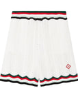 Casablanca Shorts Chevron Crochet White