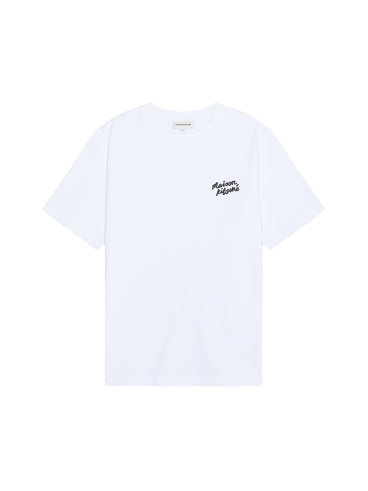 Maison Kitsune T-Shirt Handwriting Comfort White-Black