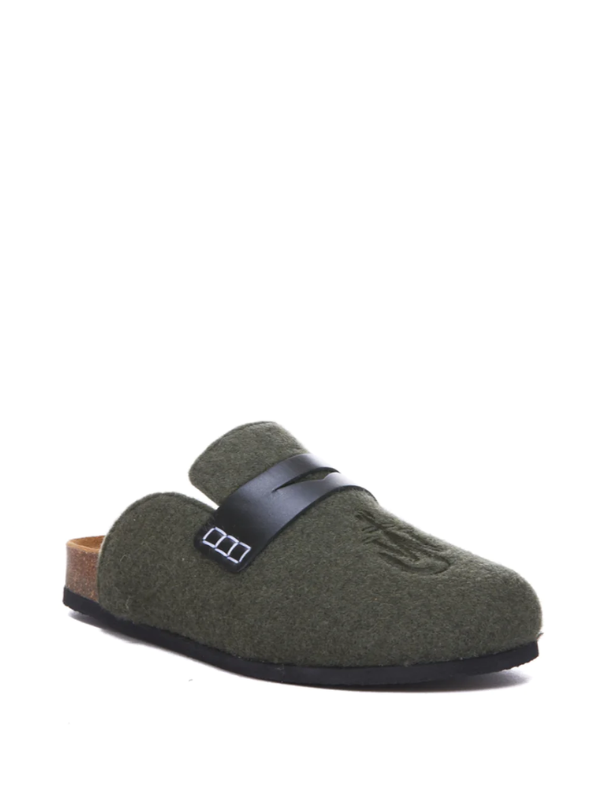 Jw Anderson Loafer Felt Embroidery Grey