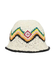 Casablanca Bucket Hat Crochet White-Multi