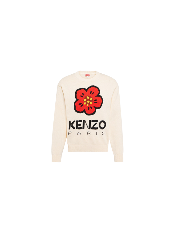 Kenzo Sweater Flower Logo Off-White