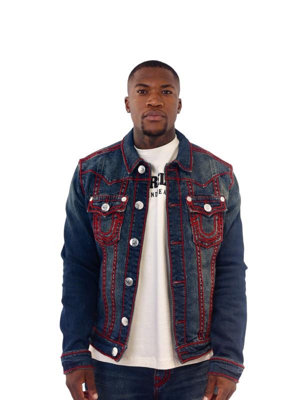 True Religion Jacket Jimmy Rope Stitch Berlin Dark Wash AL Capone Premium