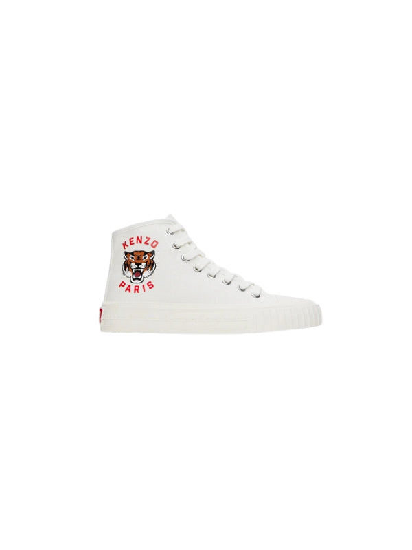Kenzo Sneaker Ks75 High Top Tiger White