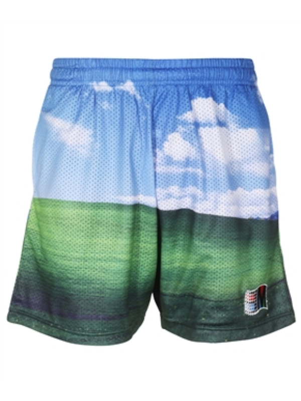 Market Shorts Bliss Mesh Clouds Green-Blue