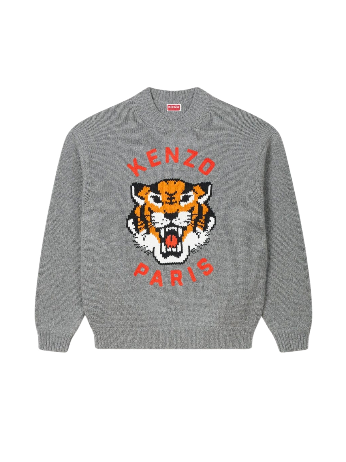 Kenzo Sweater Lucky Tiger Stone Grey