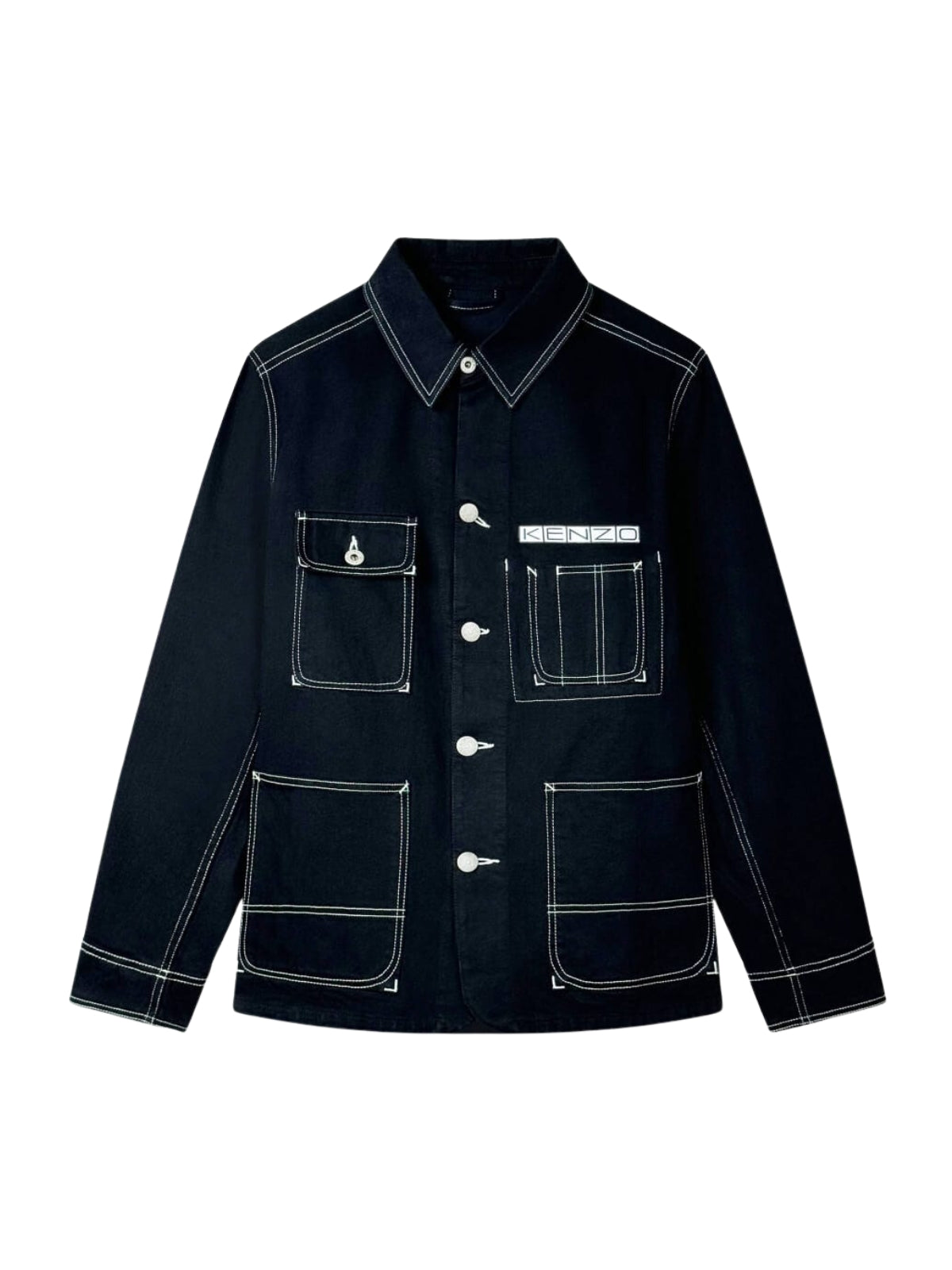 Kenzo Jacket Business Relaxed Workwear Denim Black
