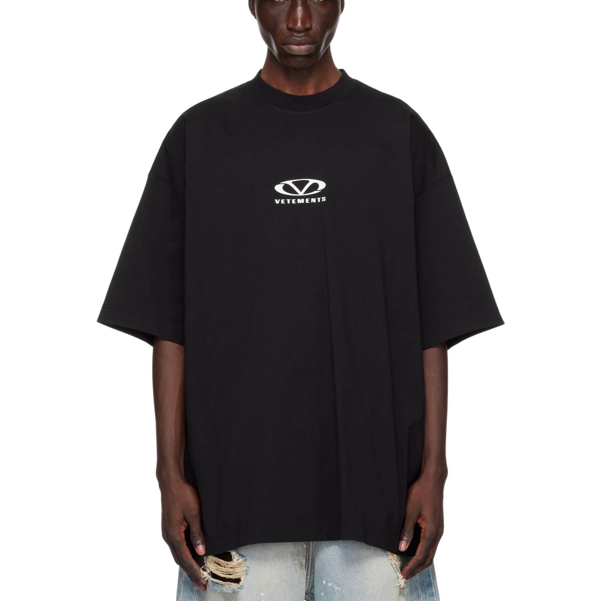 Vetements T-Shirt Oval Logo Oversized Black