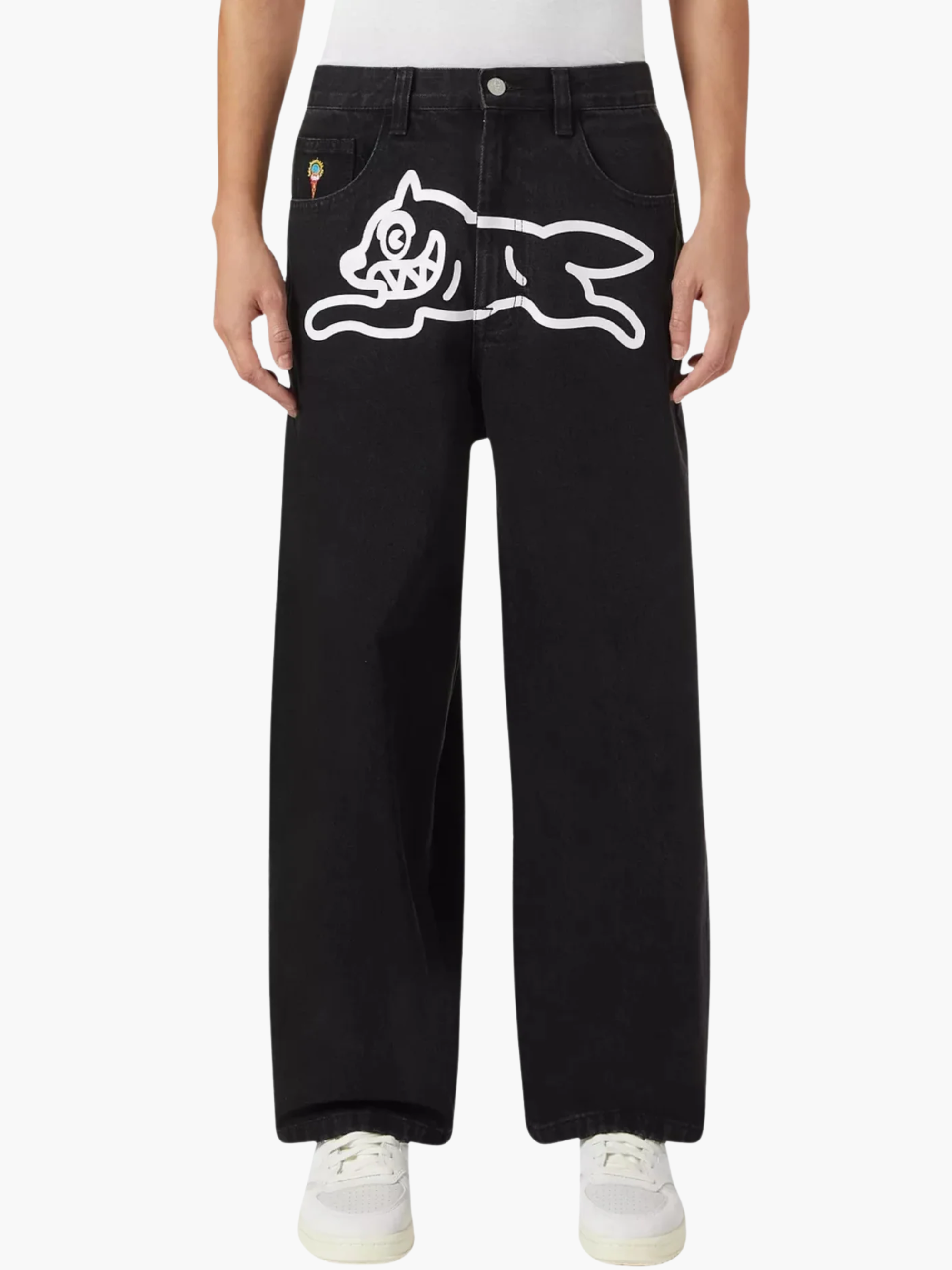 Icecream Running Dog Triple Scoop Denim Pants Black