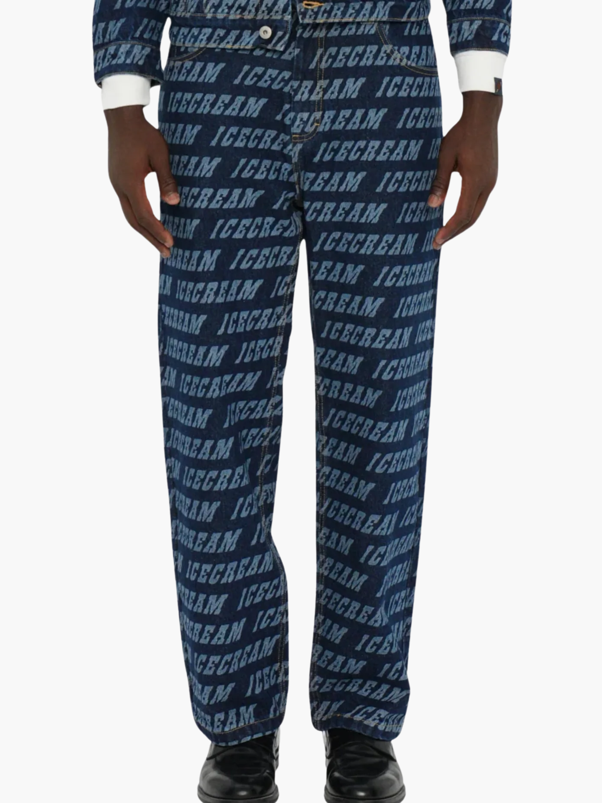 Icecream Repeat Logo Double Scoop Denim Pants Indigo